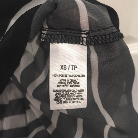 Black and White Striped Sheer Aeropostale Tank Top - Picture 4 of 6